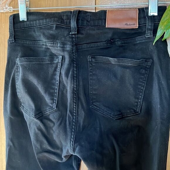 Madewell 10” High Rise Skinny Jeans Black 26 - Picture 3 of 5
